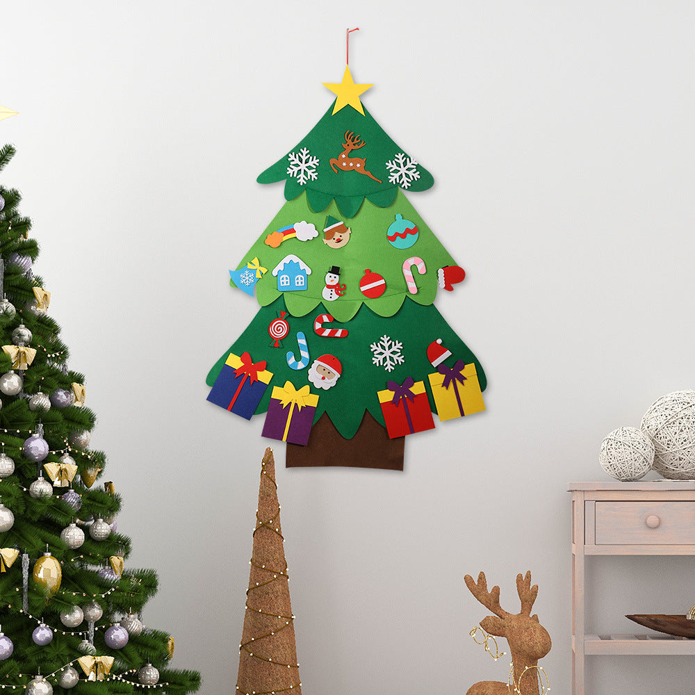 DIY Felt Christmas Tree Window Decoration Pendant Gift for Kids